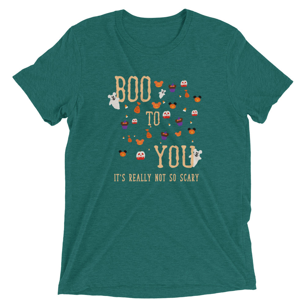 Mickey's Not So Scary Halloween Party Disney T-Shirt Tri-Blend Boo To You Parade Disney Halloween Shirt Unisex Triblend T-shirt
