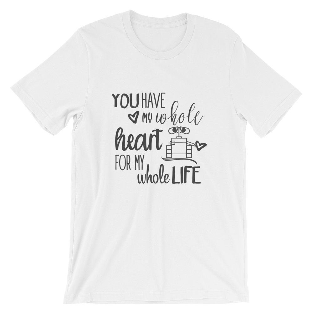 Wall-E T-shirts, Wall-E and Eva T-shirt,  Whole Heart Disney Couple Shirts Unisex T-Shirt