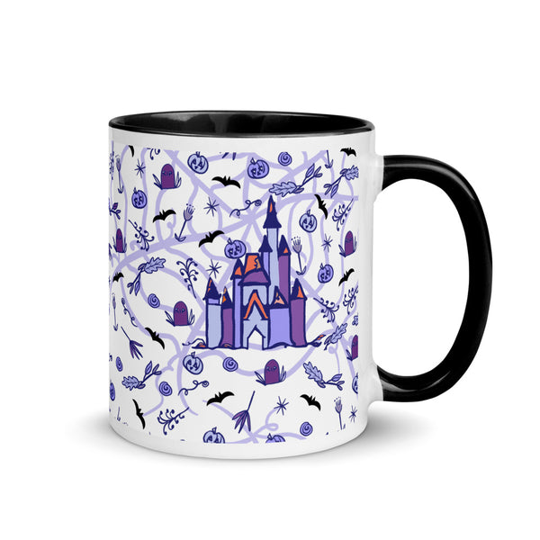 Cinderella's Castle Halloween Mug with Black Inside Disney Halloween Castle Mug