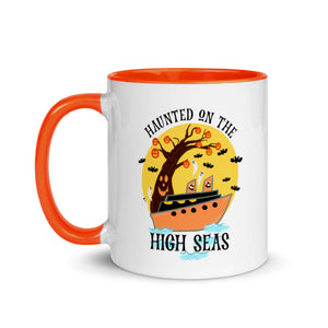 Disney Halloween Cruise Mug Halloween on the High Seas Mug with Orange Color Inside