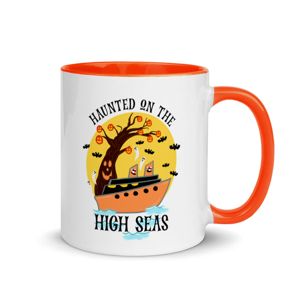 Disney Halloween Cruise Mug Halloween on the High Seas Mug with Orange Color Inside