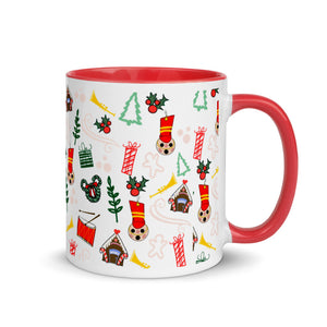 Disney Christmas coffee mug Once Upon a Christmastime Holiday Mug with red handle