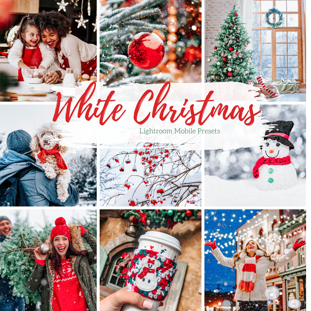 5 of Mobile Lightroom Presets, White Christmas Lightroom Mobile Instagram Presets  Lifestyle presets Travel Photography Presets