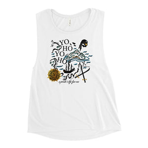 Pirates of the Caribbean Map Ladies Muscle Tank Top Disney Shirt Disney Pirates Yo Ho Yo Ho a Pirates Life Ladies’ Muscle Tank