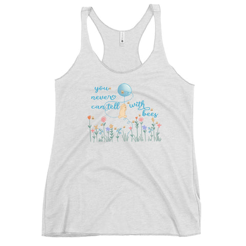 Winnie the Pooh Bees Tank Top Flower and Garden Racerback Tank Top
