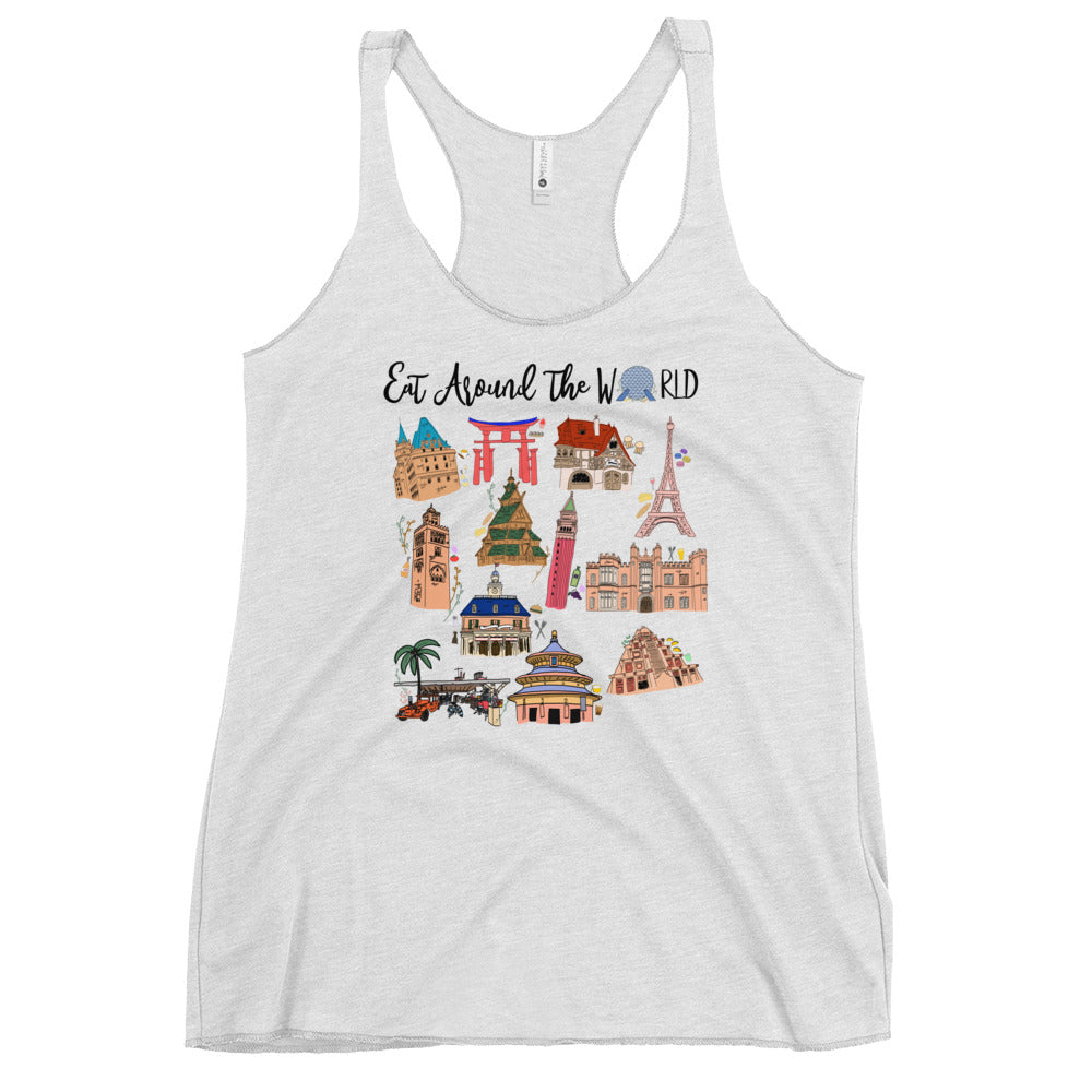 Epcot Around the World Tank Top Disney Food and Wine Festival Eat Around the World Showcase Tank Top