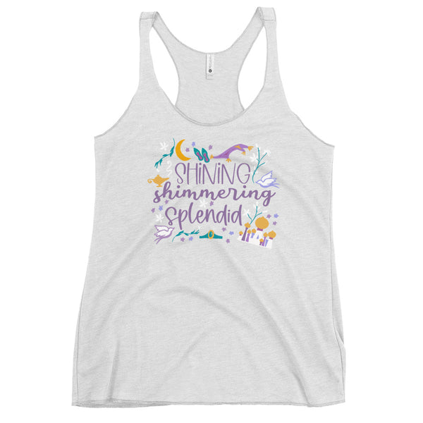 Jasmine Shining Shimmering Tank Top Aladdin Disney Princess Jasmine Women's Racerback Tank Top