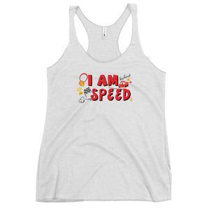 runDisney Cars I Am Speed Springtime Surprise Disney running Women's Racerback Tank