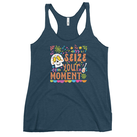 Coco Tank Top Disney Shirt Seize Your Moment Day of the Dead Women's Racerback Tank