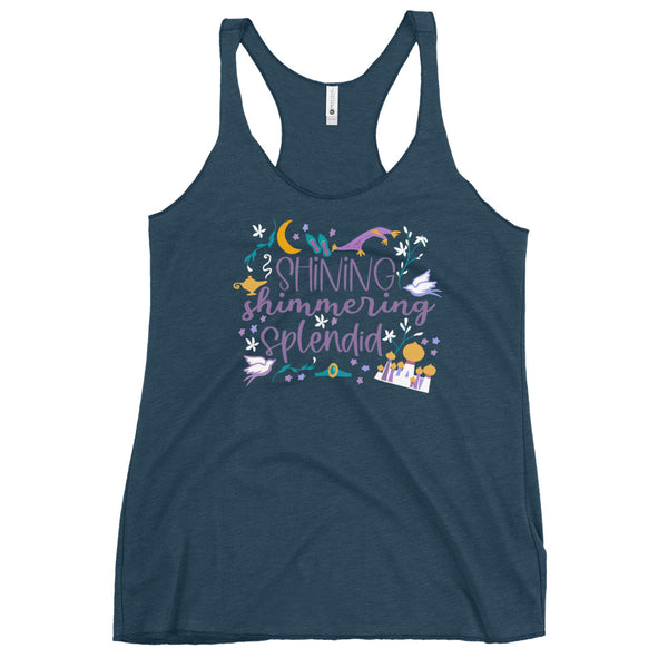 Jasmine Shining Shimmering Tank Top Aladdin Disney Princess Jasmine Women's Racerback Tank Top