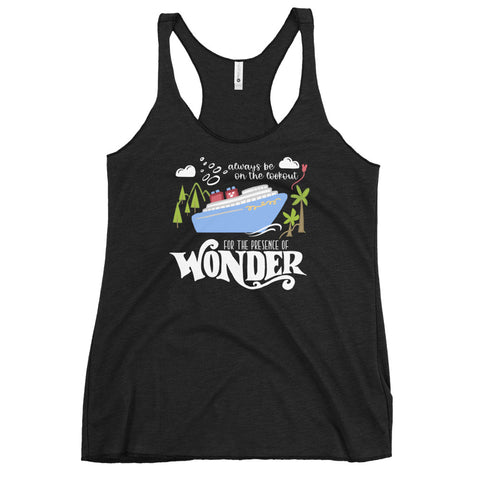 Disney Wonder Cruise Tank Top Disney Family Cruise Vacation Women's Racerback Tank