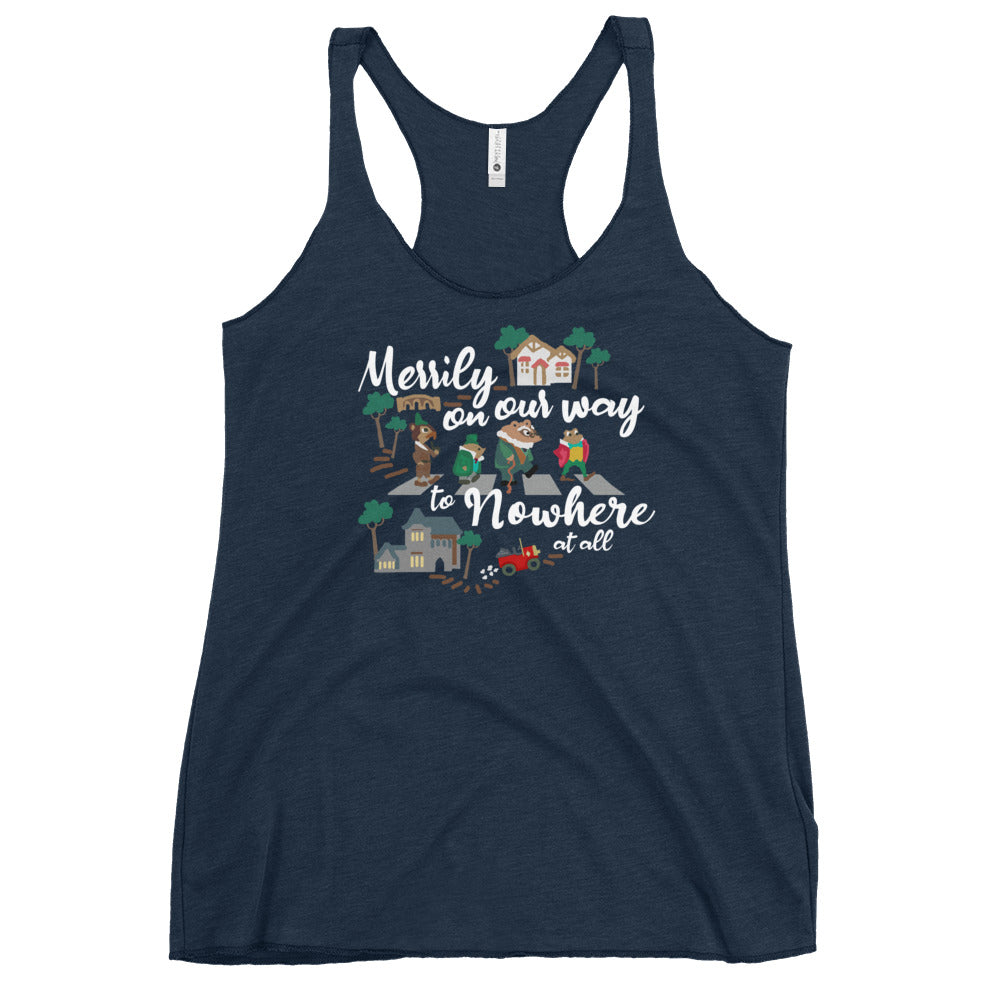 Mr. Toad Merrily T-Shirt Merrily on Our Way to Nowhere at all Disneyland Racerback Tank