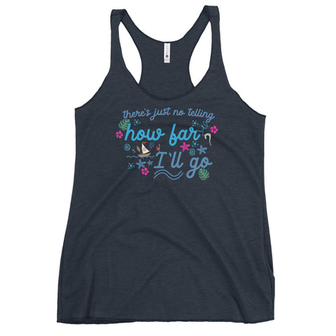 Moana Song Lyrics Shirt Disney Vacation Women's Racerback Tank