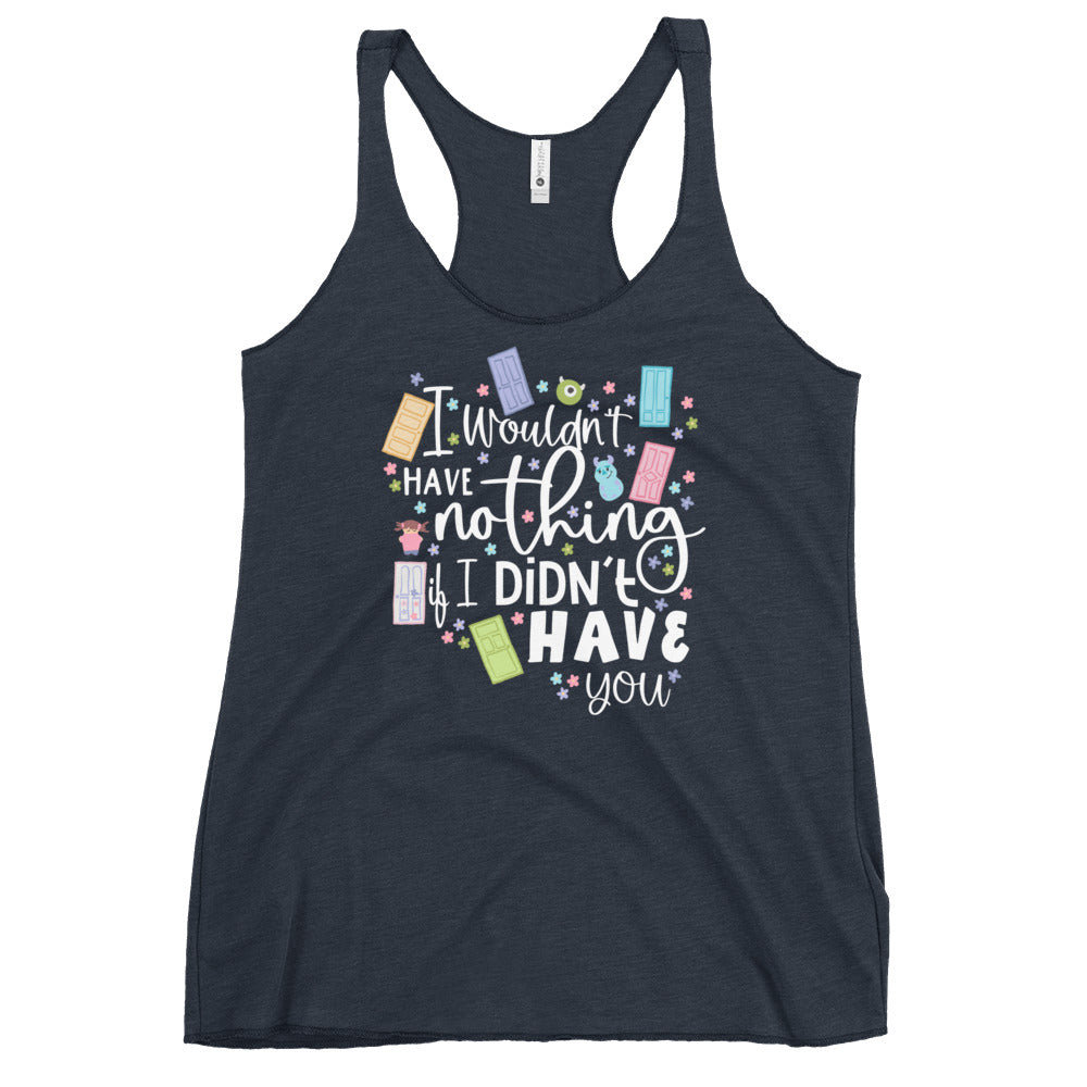 monsters inc shirt womens Monster's Inc. Tank Top Disney Shirt I Wouldn't Have Nothing Disney Monsters Inc Tank Top Vintage Navy / XS