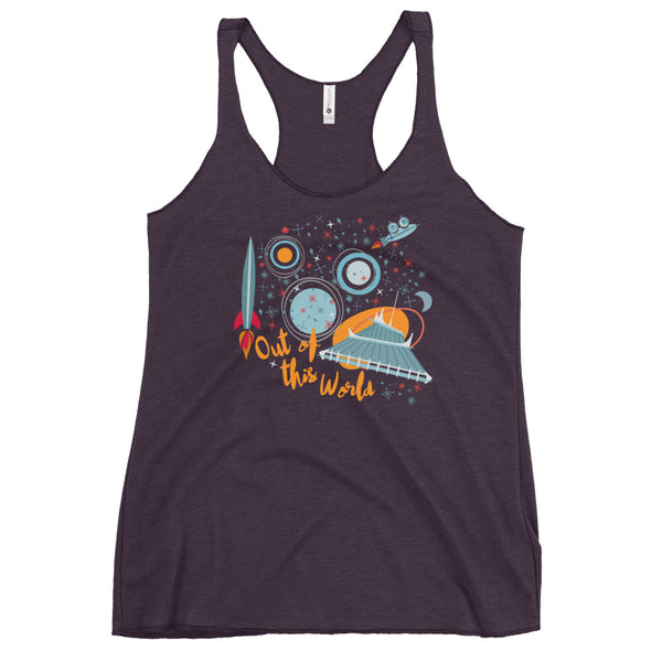 Space Mountain Tank Top Disney Out of This World Disney Parks Women's Racerback Tank Top