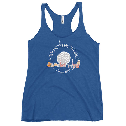 Epcot Since 1982 Tank Top Around the World Showcase Women's Racerback Tank Top