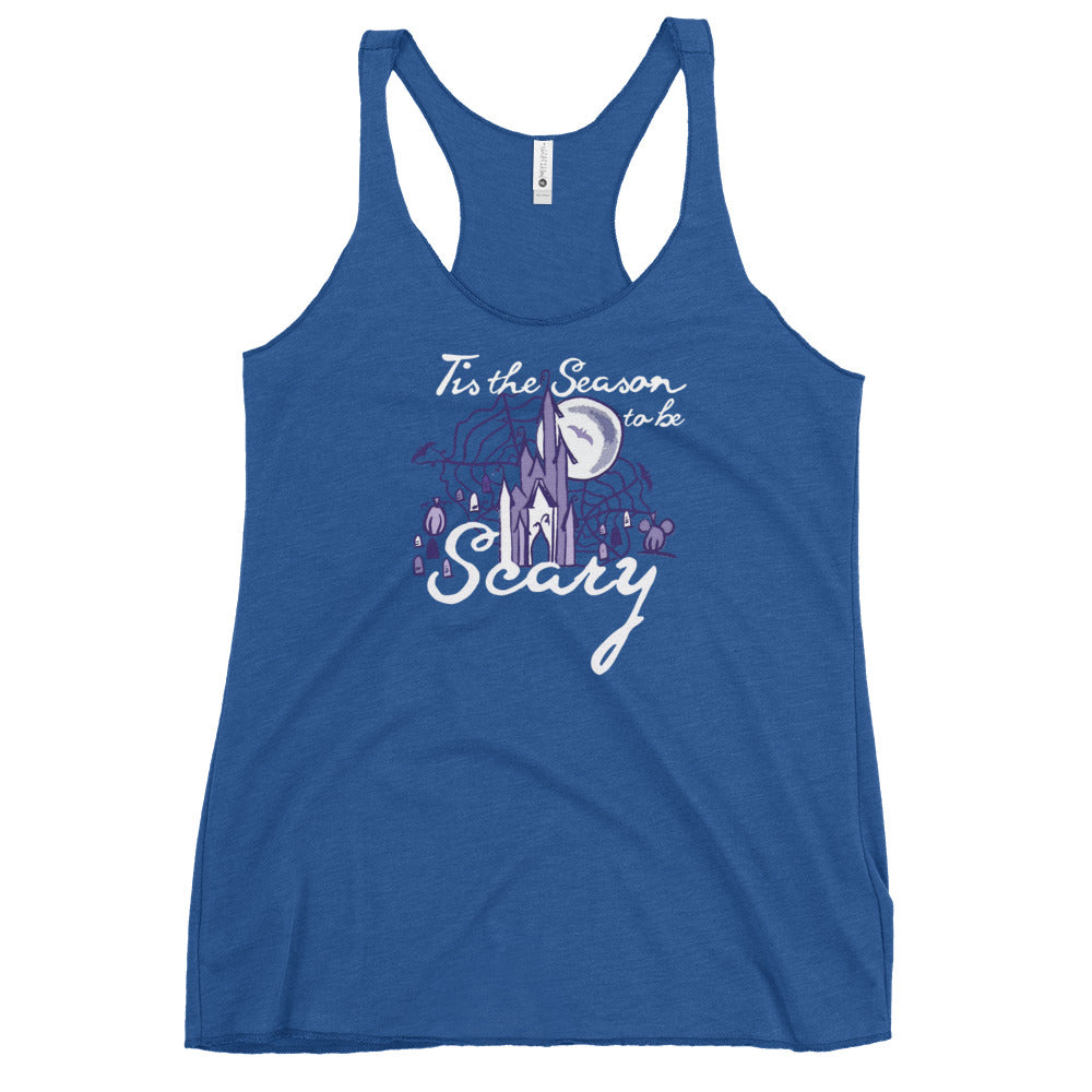 Scary Season Tank Top Disney Halloween Tis the Season to Be Scary Women's Racerback Tank