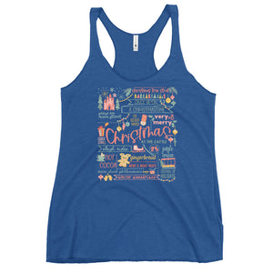 Disney Christmas List Tank Top Disney Shirt Disney at Christmas Women's Racerback Tank