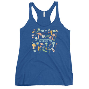 Alice in Wonderland Garden Tank Top Curiouser and Curiouser Disney Women's Racerback Tank Top