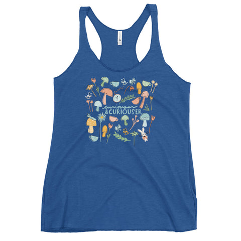 Alice in Wonderland Garden Tank Top Curiouser and Curiouser Disney Women's Racerback Tank Top