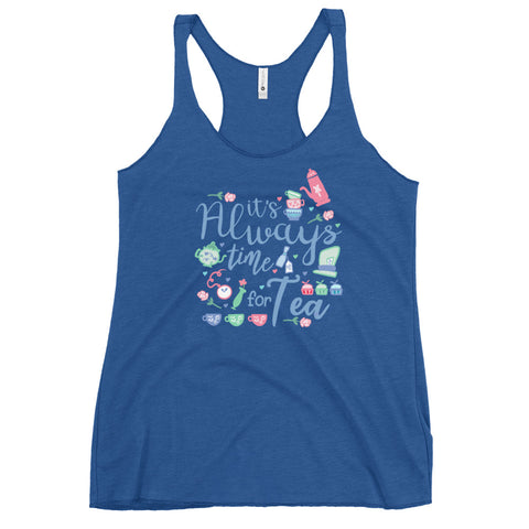 Alice in Wonderland Tea Party Tank Top It's Always Time for Tea Magic Kingdom Women's Racerback Tank