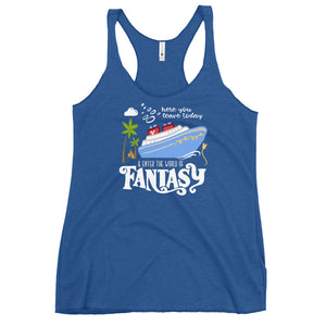 Disney Fantasy Cruise Tank Top Disney Family Cruise Vacation Women's Racerback Tank
