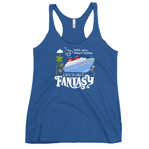 Disney Fantasy Cruise Tank Top Disney Family Cruise Vacation Women's Racerback Tank