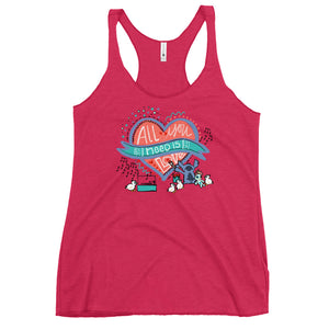 Stitch Love Tank Top Disney All You Need is Love Lilo and Stitch Women's Racerback Tank