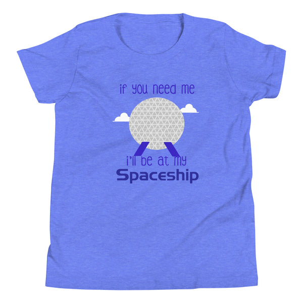I'll be at My Spaceship Kids Epcot Spaceship Earth Walt Disney World Kids Shirt
