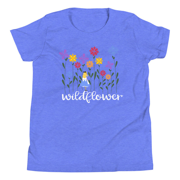 Alice in Wonderland Kids Wildflower Unisex Short Sleeve Kids T-Shirt