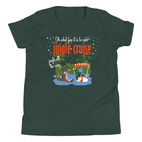 Jingle Cruise Hippo Kids T-Shirt Jungle Cruise Disney Christmas Kids T-Shirt