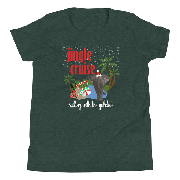 Jingle Cruise Elephant Kids T-Shirt Disney Christmas Jungle Cruise Christmas Kids T-Shirt