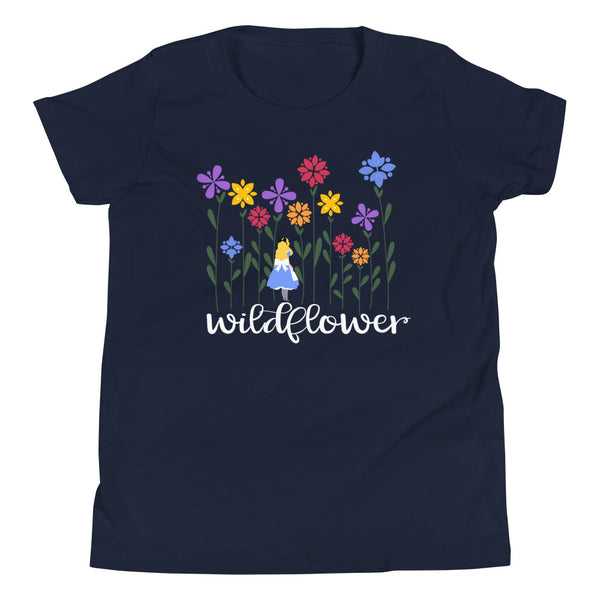 Alice in Wonderland Kids Wildflower Unisex Short Sleeve Kids T-Shirt