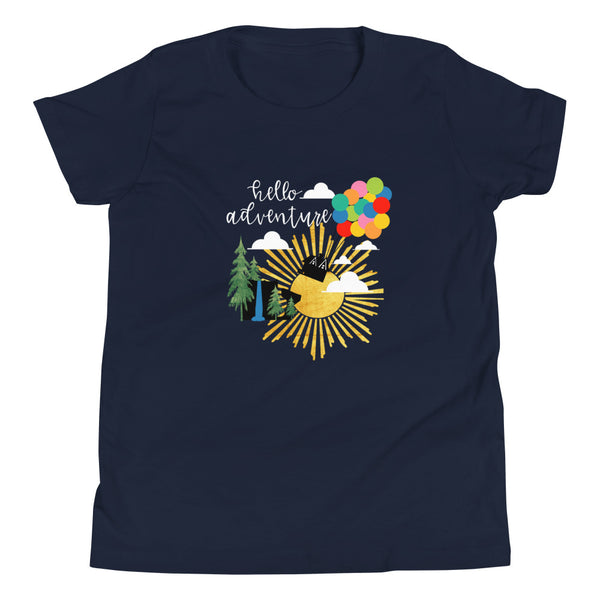 Hello Adventure Kids T-Shirt Up Pixar Disney Paradise Falls Kids T-Shirt