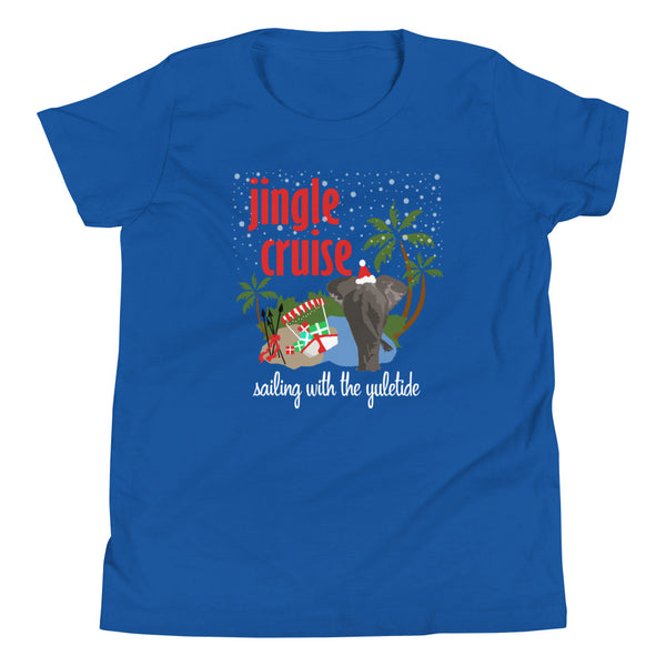 Jingle Cruise Elephant Kids T-Shirt Disney Christmas Jungle Cruise Christmas Kids T-Shirt