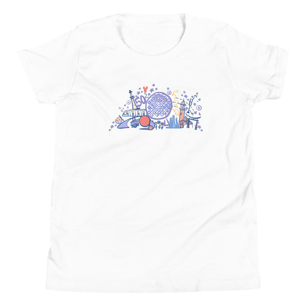 EPCOT 50th Anniversary Kids T-Shirt Spaceship Earth Epcot 50th Disney Kids T-Shirt