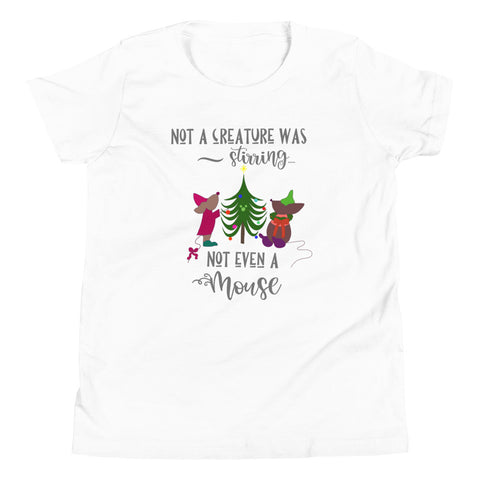 Disney Cinderella Kids T-Shirt Jaq and Gus Holiday Christmas Tree Kids T-Shirt