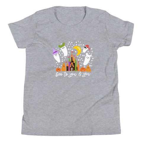Boo to You Halloween Ghosts Kid's T-shirt Disney Castle Shirt Ghosts Unisex Kid's T-shirt