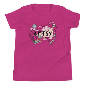 Artsy Disney Kid's T-Shirt Epcot Festival of the Arts Hidden Mickey Artsy Kid's T-Shirt