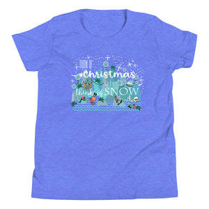 Christmas in Neverland Kid's T-Shirt Disney Shirt Think of Christmas Think of Snow Kid's T-Shirt