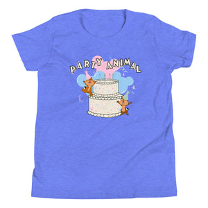 Disney Birthday Kids Chip and Dale Party Animal Celebration Youth Short Sleeve T-Shirt