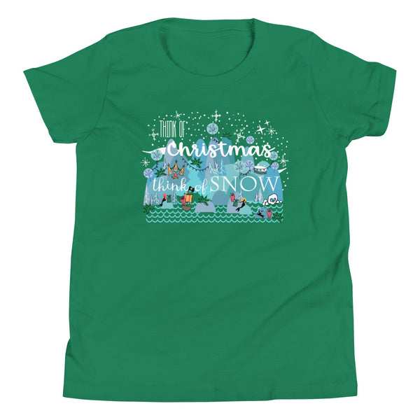 Christmas in Neverland Kid's T-Shirt Disney Shirt Think of Christmas Think of Snow Kid's T-Shirt