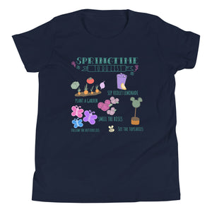 Disney Flower and Garden Springtime To Do List Youth Short Sleeve T-Shirt
