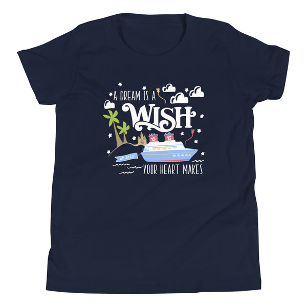 Disney Wish Kid's T-Shirt Disney Cruise A Dream is a Wish Your Heart Makes Wish Cruise Kid's T-Shirt