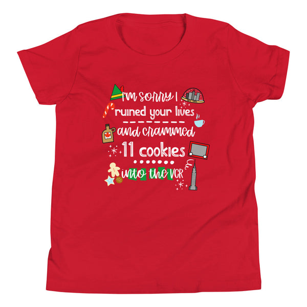 Elf Christmas Cookies Buddy the Elf Youth Short Sleeve T-Shirt