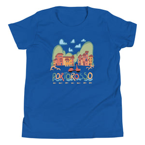 Portorosso Kid's T-Shirt Luca Landscape with Vespa Disney Pixar Kid's Shirt