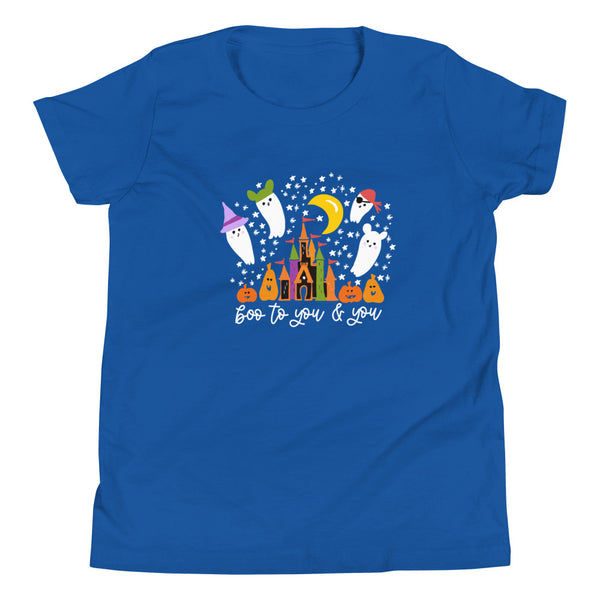 Boo to You Halloween Ghosts Kid's T-shirt Disney Castle Shirt Ghosts Unisex Kid's T-shirt